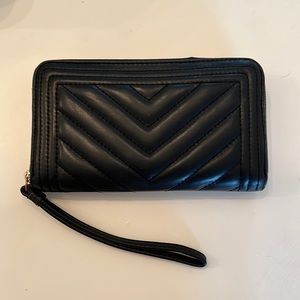 Saks Fifth Avenue wallet Black leather